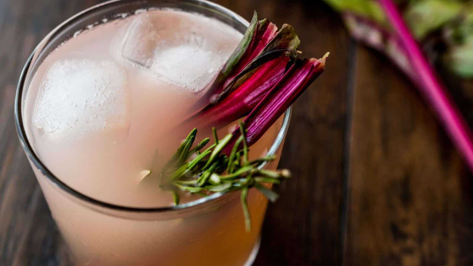 spicy rhubarb cocktail