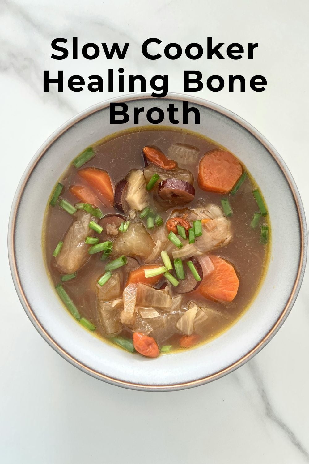 slow cooker healing bone broth soup recipe